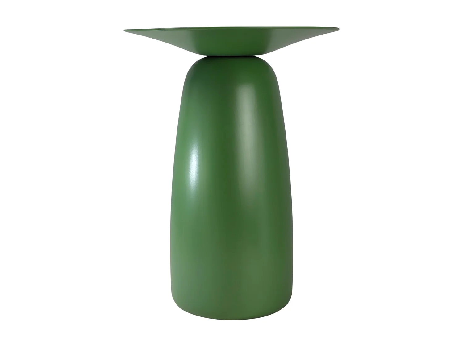 Stolik drewniany różne kolory Kayani Baobab 44, śr. 32,5 cm, groszkowa zieleń