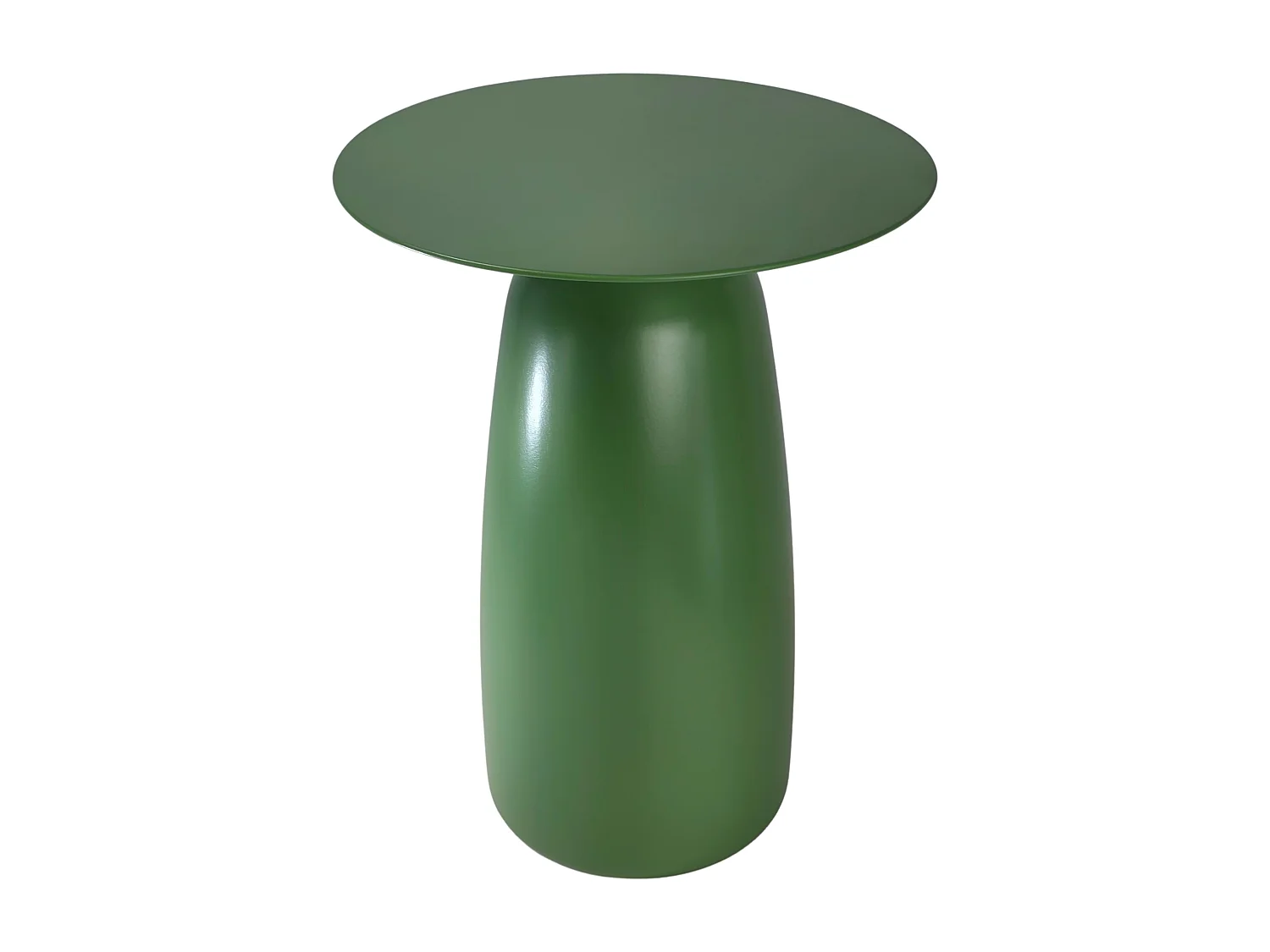 Stolik drewniany różne kolory Kayani Baobab 44, śr. 32,5 cm, groszkowa zieleń