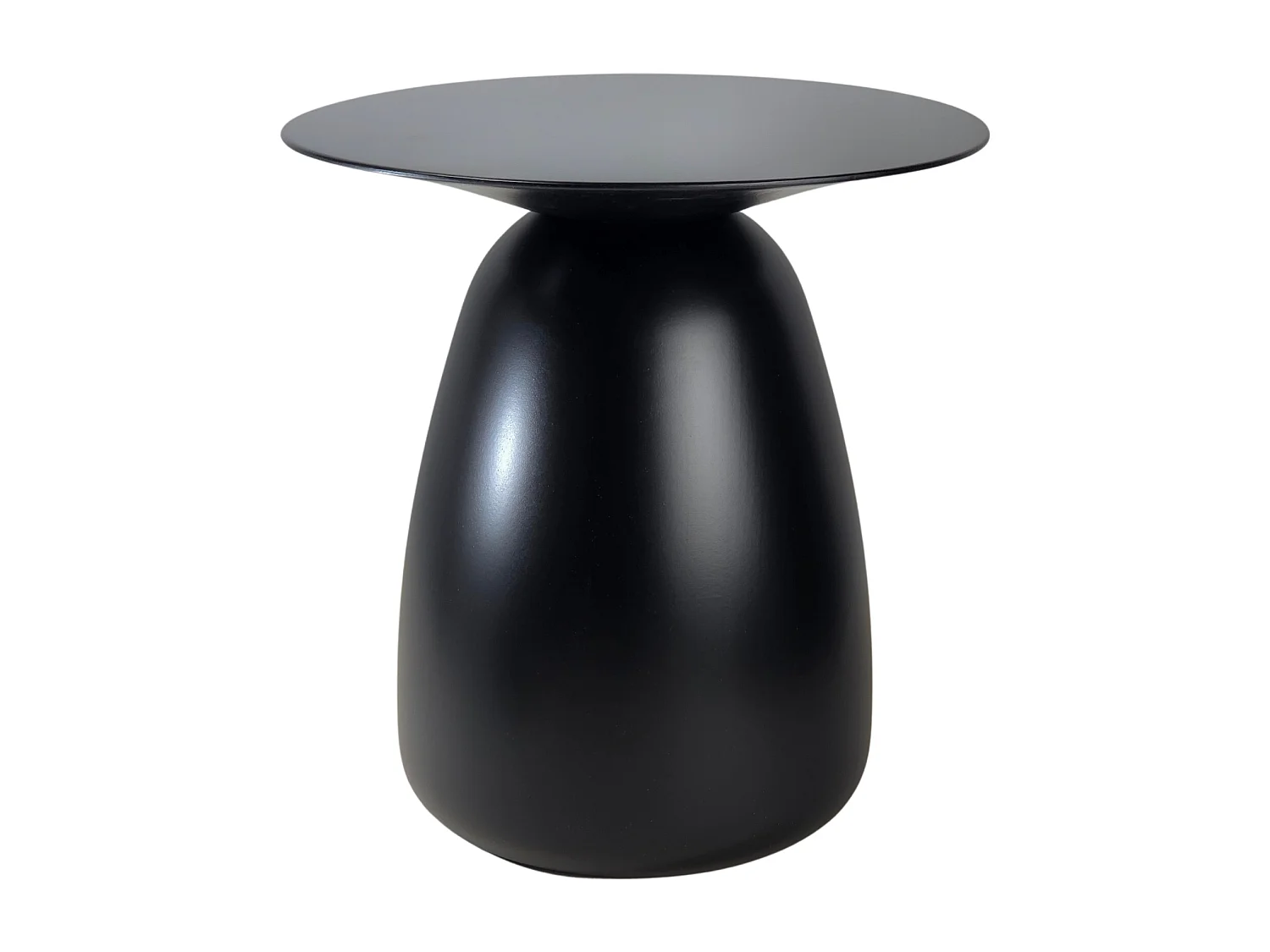 Stolik drewniany różne kolory Kayani Baobab 34, śr. 32,5 cm, czarny