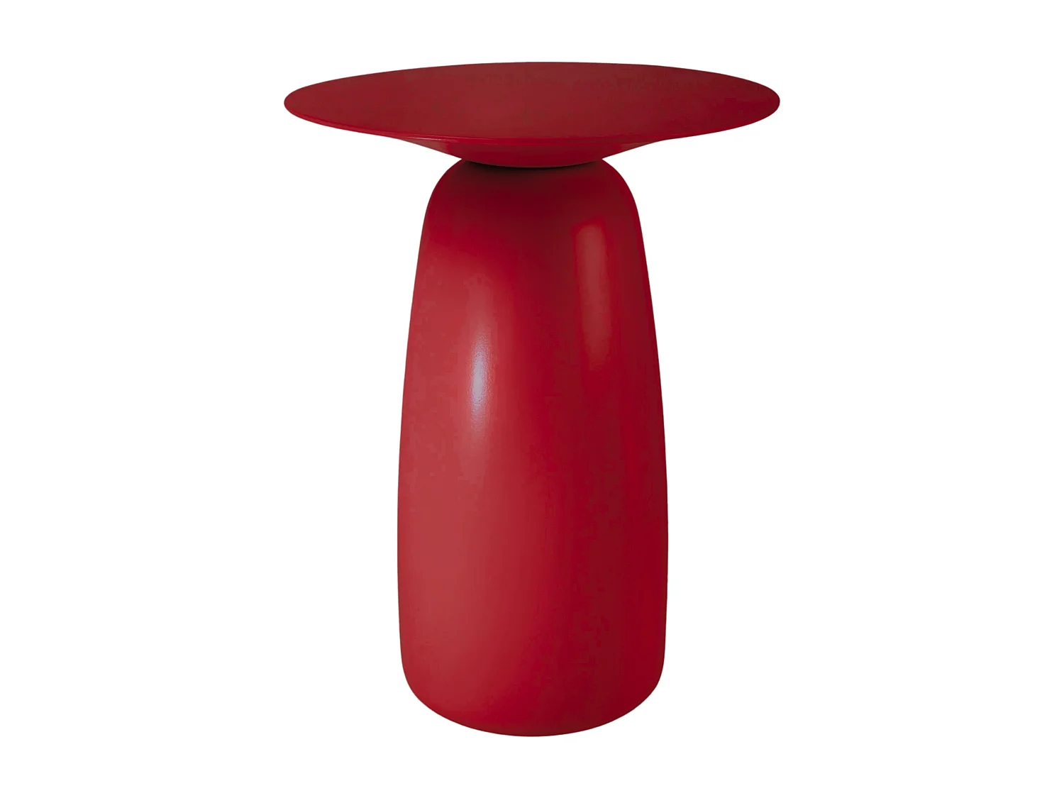 Stolik drewniany różne kolory Kayani Baobab 44, śr. 32,5 cm, bordowy