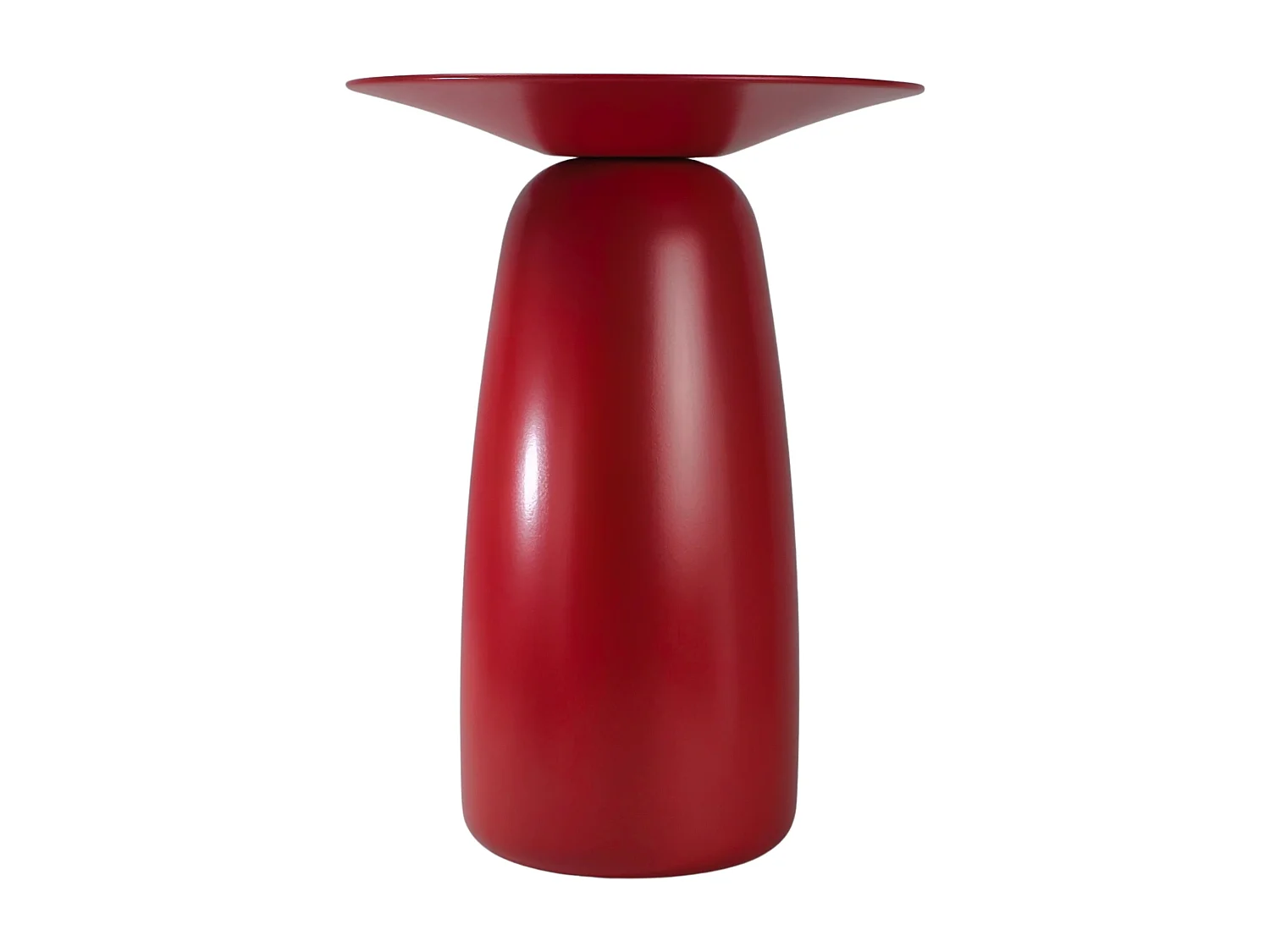 Stolik drewniany różne kolory Kayani Baobab 44, śr. 32,5 cm, bordowy