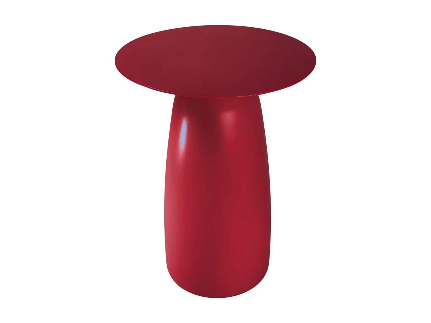 Stolik drewniany różne kolory Kayani Baobab 44, śr. 32,5 cm, bordowy