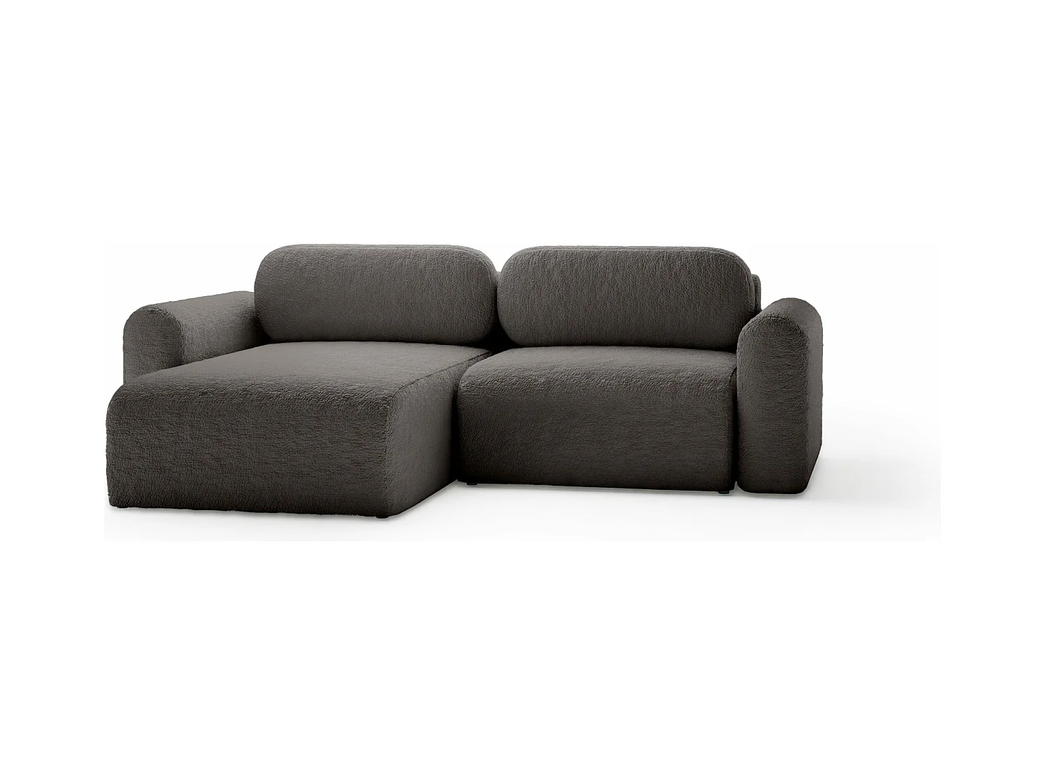 SOFA D'ANGLE Tissu Bouclé Carpin Mini Graphite (Anthology 18)