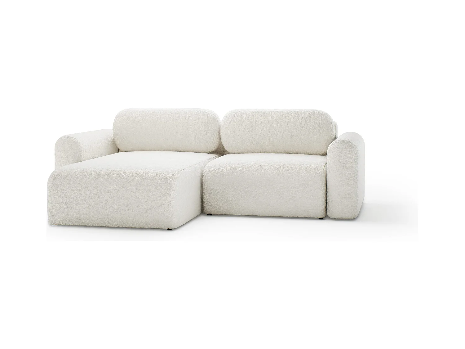 SOFA D'ANGLE Tissu Bouclé Carpin Mini Ivoire (Anthology 1)