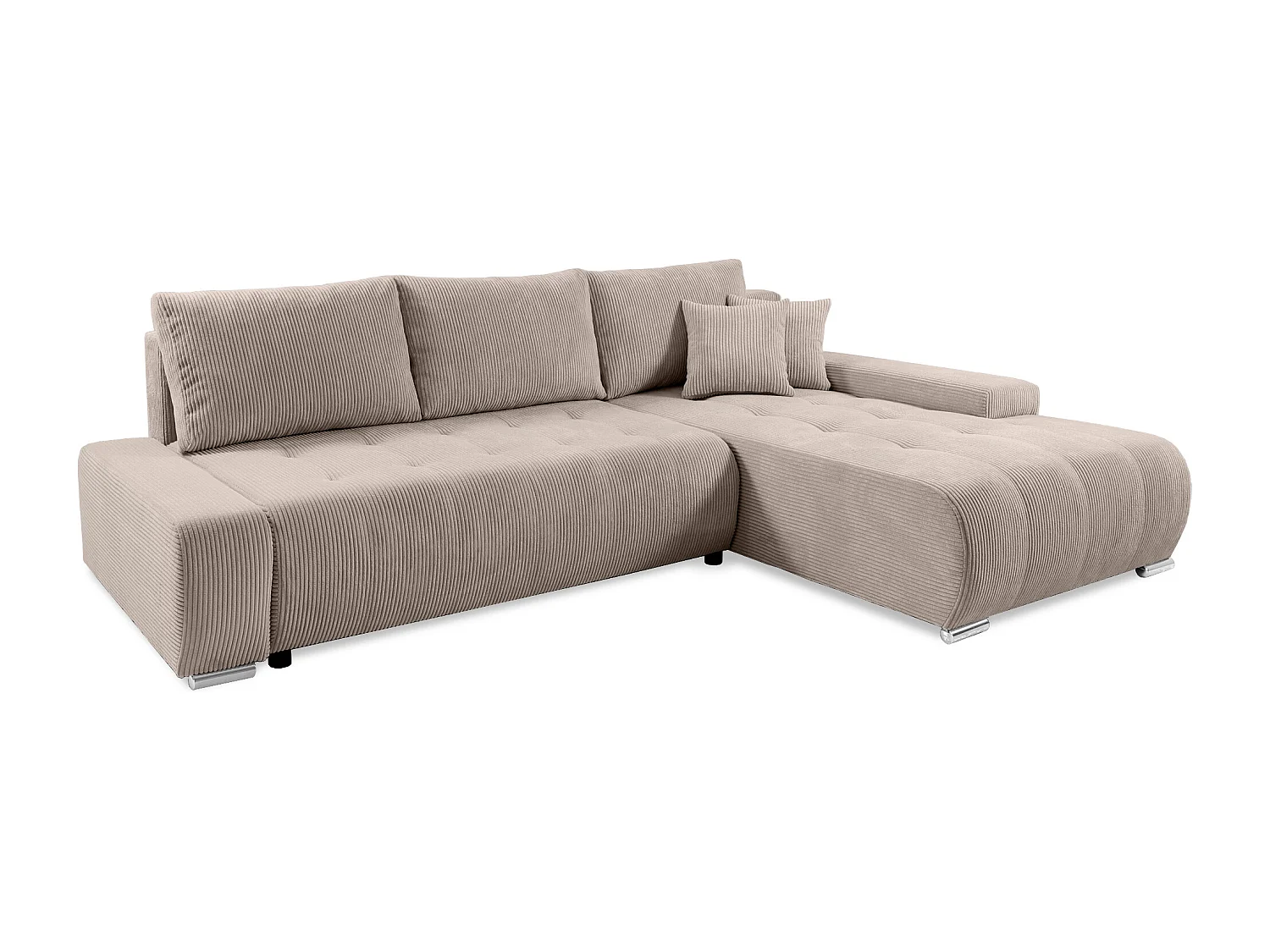 CANAPÉ D'ANGLE avec coffre de rangement Tragel L, beige