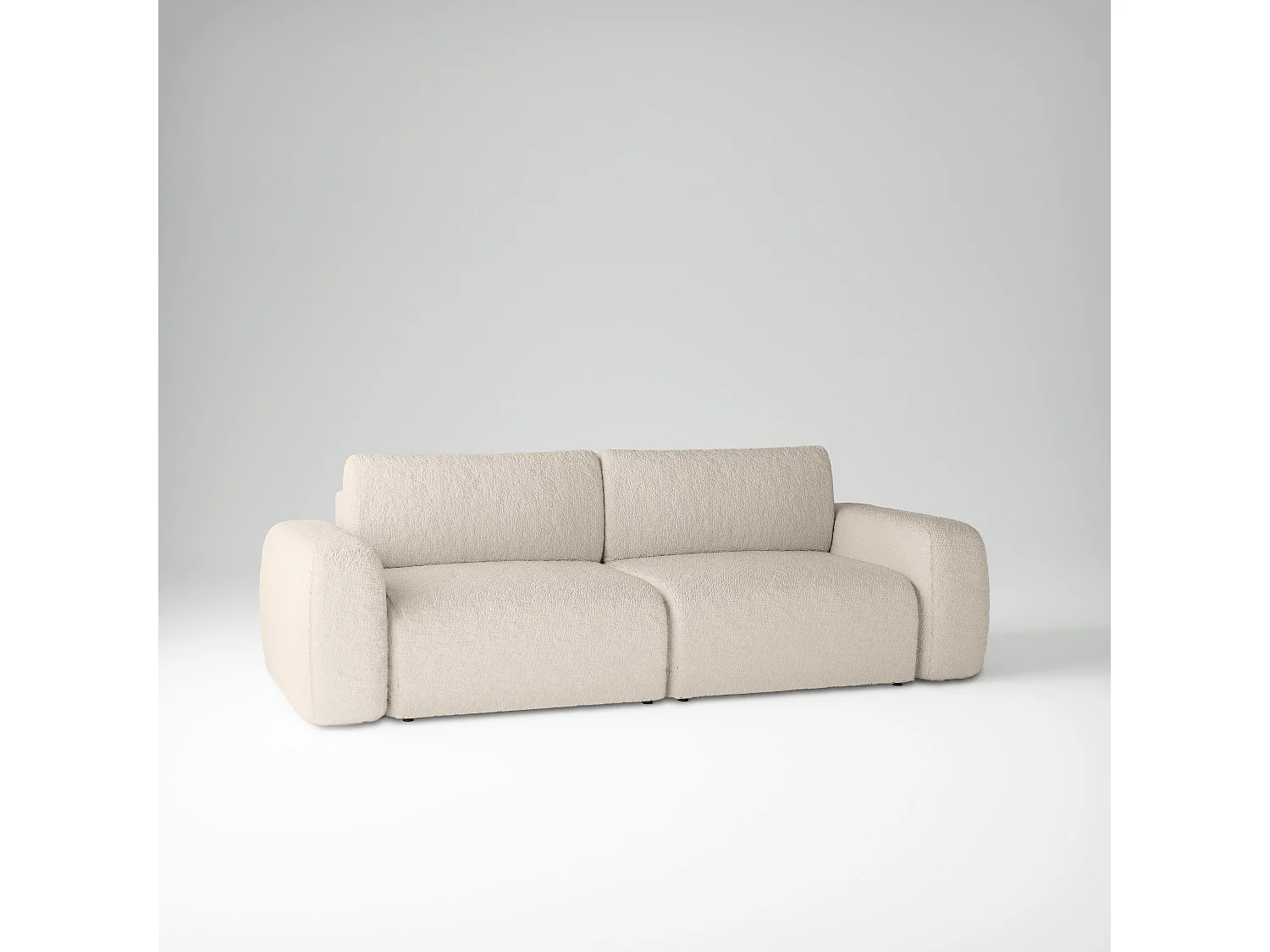 CANAPÉ CONVERTIBLE Tissu Bouclé Sassari Beige (Anthology 2)