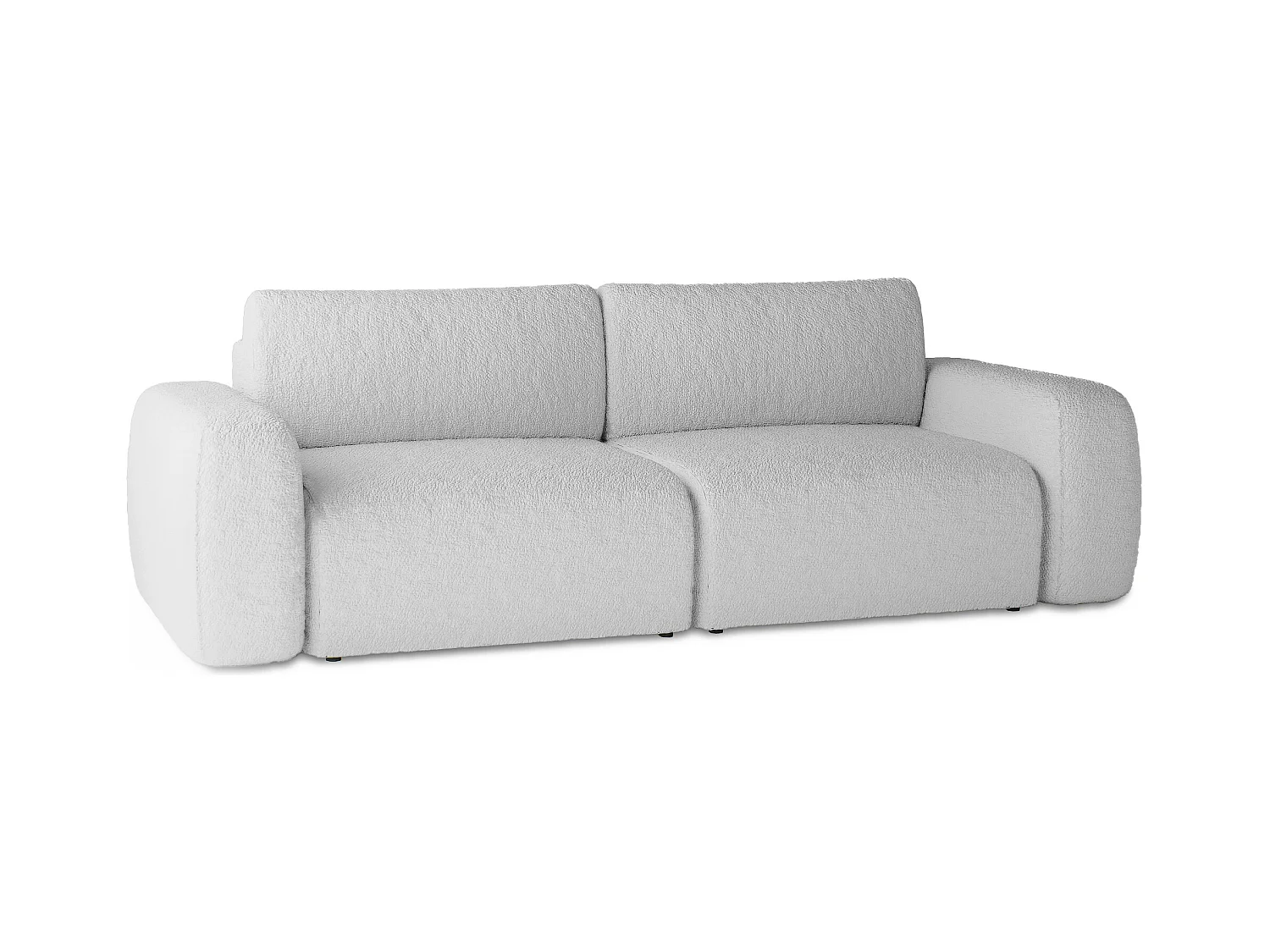 CANAPÉ CONVERTIBLE Tissu Bouclé Sassari Argenté (Anthology 15)