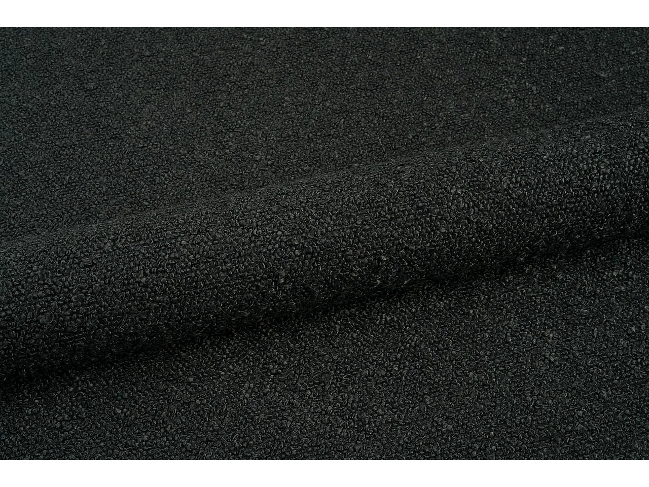 POLSTERBETT aus Bouclé-Stoff Ranis 140x200 cm, Schwarz