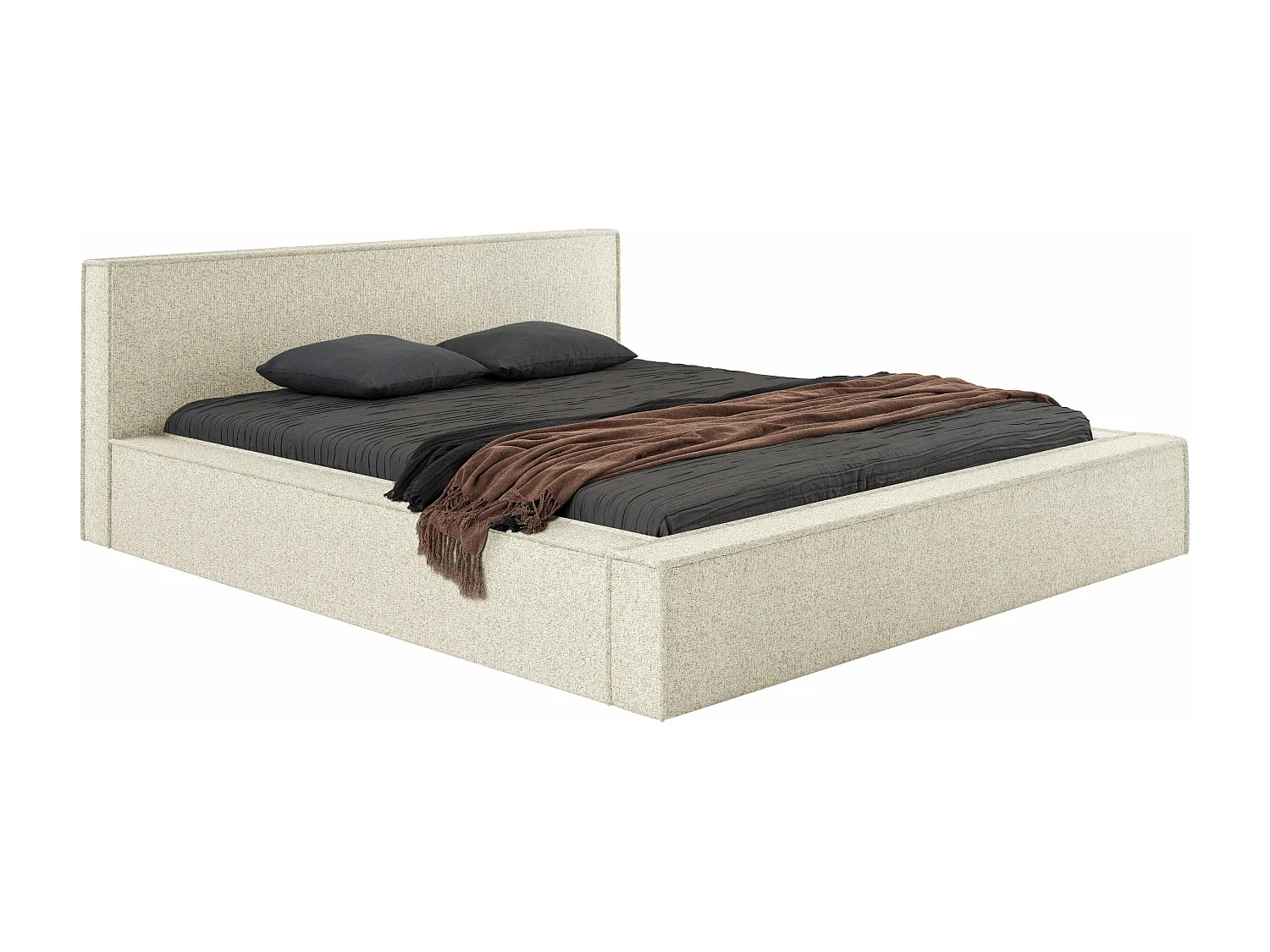 POLSTERBETT Molde mit Bettkasten 180x200 cm, Ecru