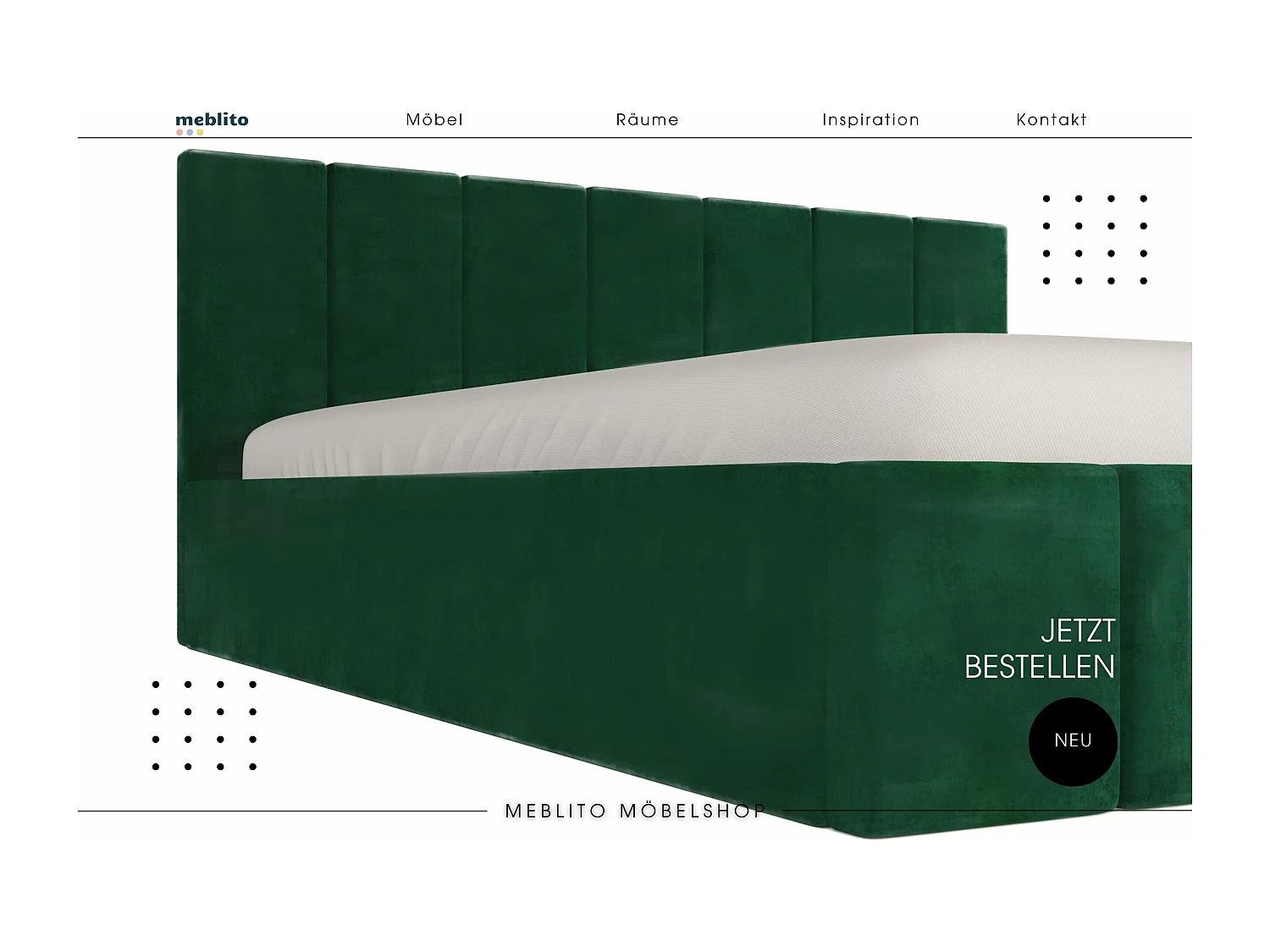 POLSTERBETT aus Velvet Sandvika Grün 160x200 cm