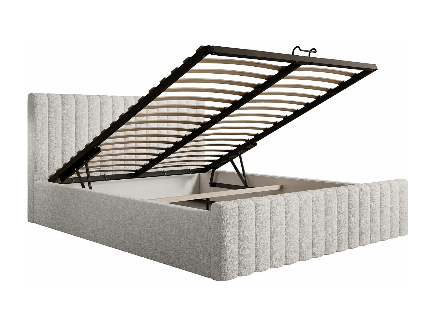 POLSTERBETT Mit Bettkasten Dalbes Weiß 120x200