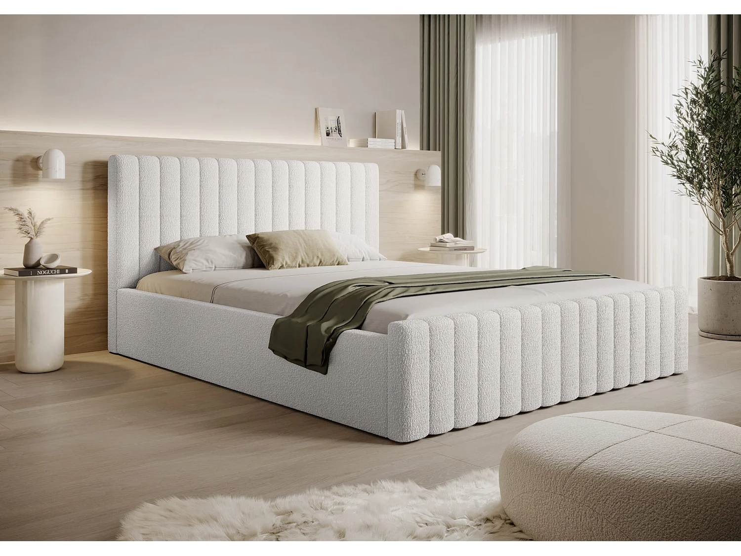 POLSTERBETT Mit Bettkasten Dalbes Weiß 120x200