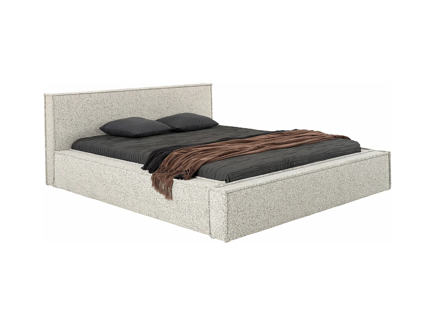 POLSTERBETT Molde mit Bettkasten 200x200 cm, Beige