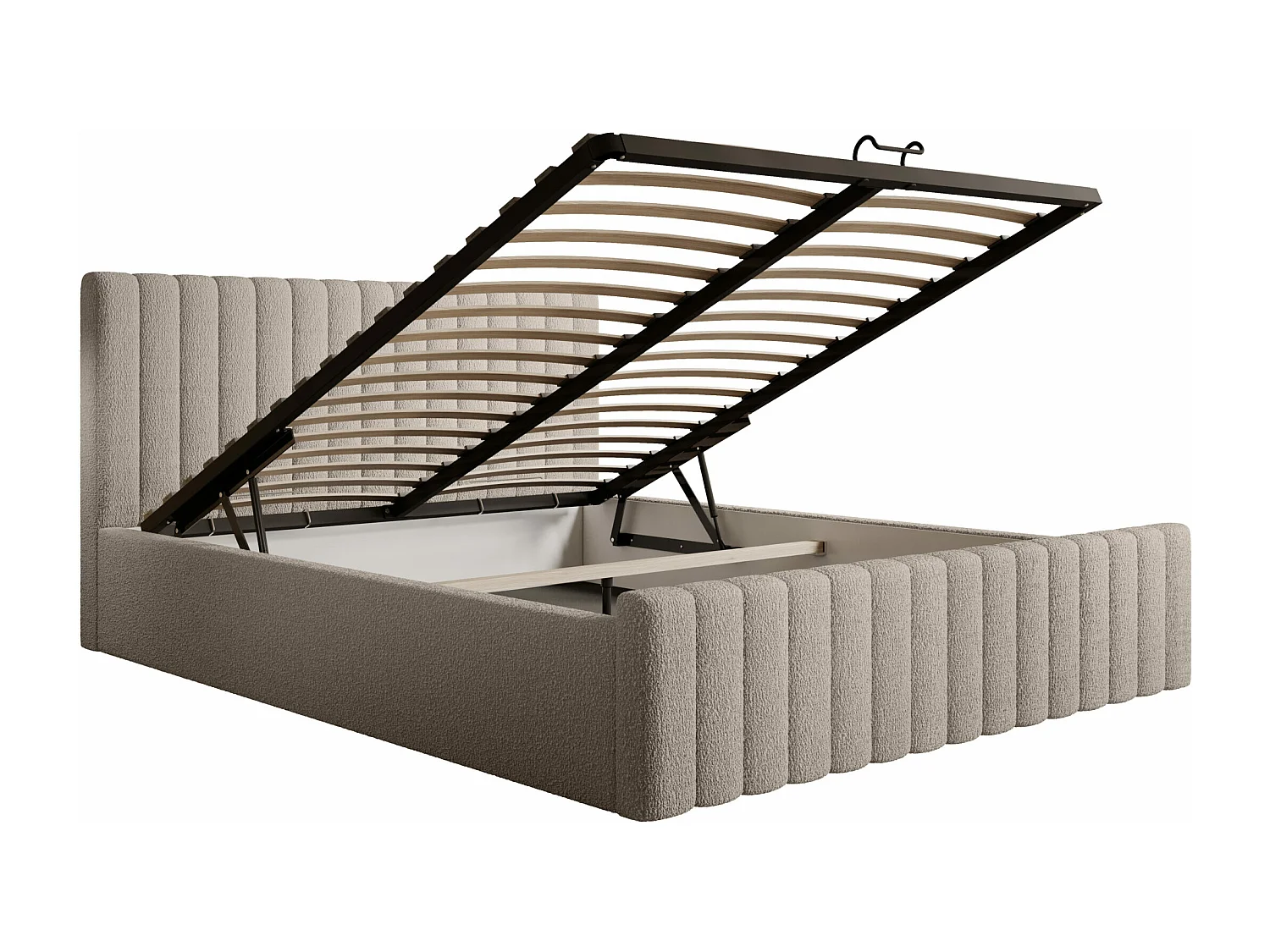 POLSTERBETT Mit Bettkasten Dalbes Beige 140x200