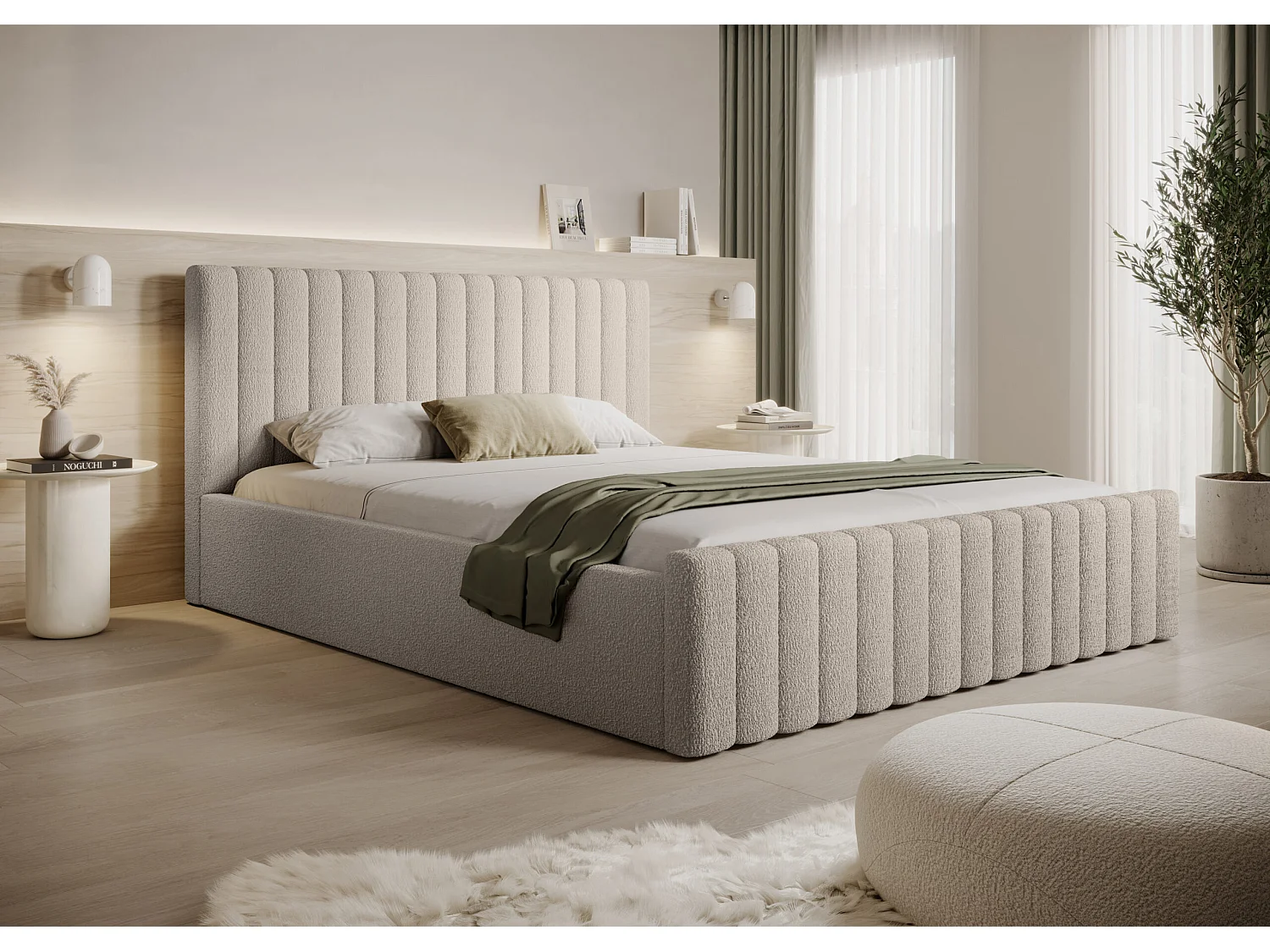 POLSTERBETT Mit Bettkasten Dalbes Beige 140x200