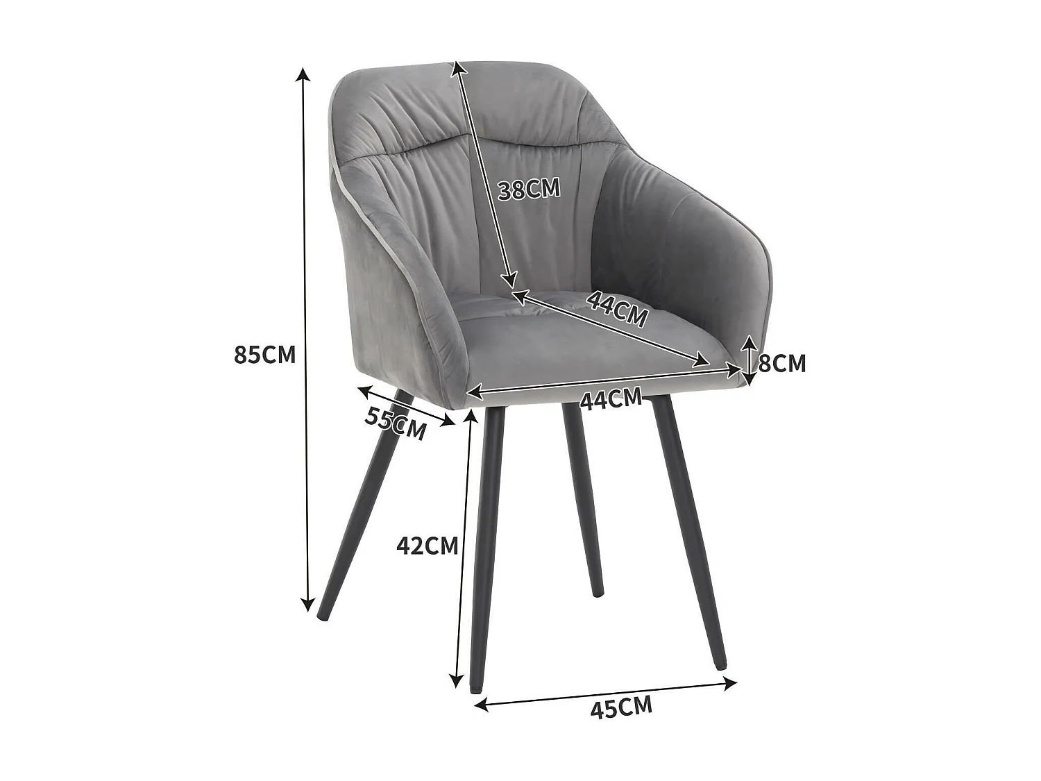 Table à manger extensible avec 4 chaises, 6 à 8 personnes, avec espace de rangement, 110/140x80x76cm