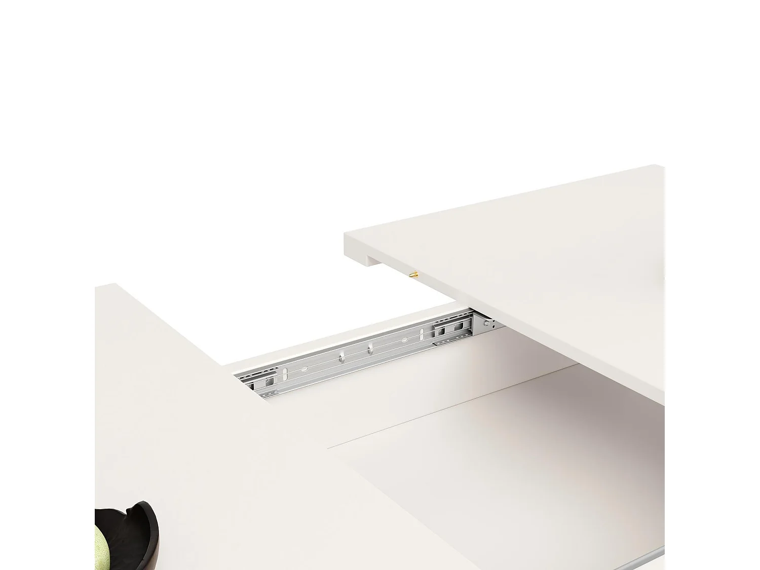 Table à manger extensible avec 4 chaises, 6 à 8 personnes, avec espace de rangement, 110/140x80x76cm