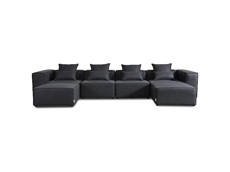 Home Deluxe Canapé modulable VERONA Anthracite XXL