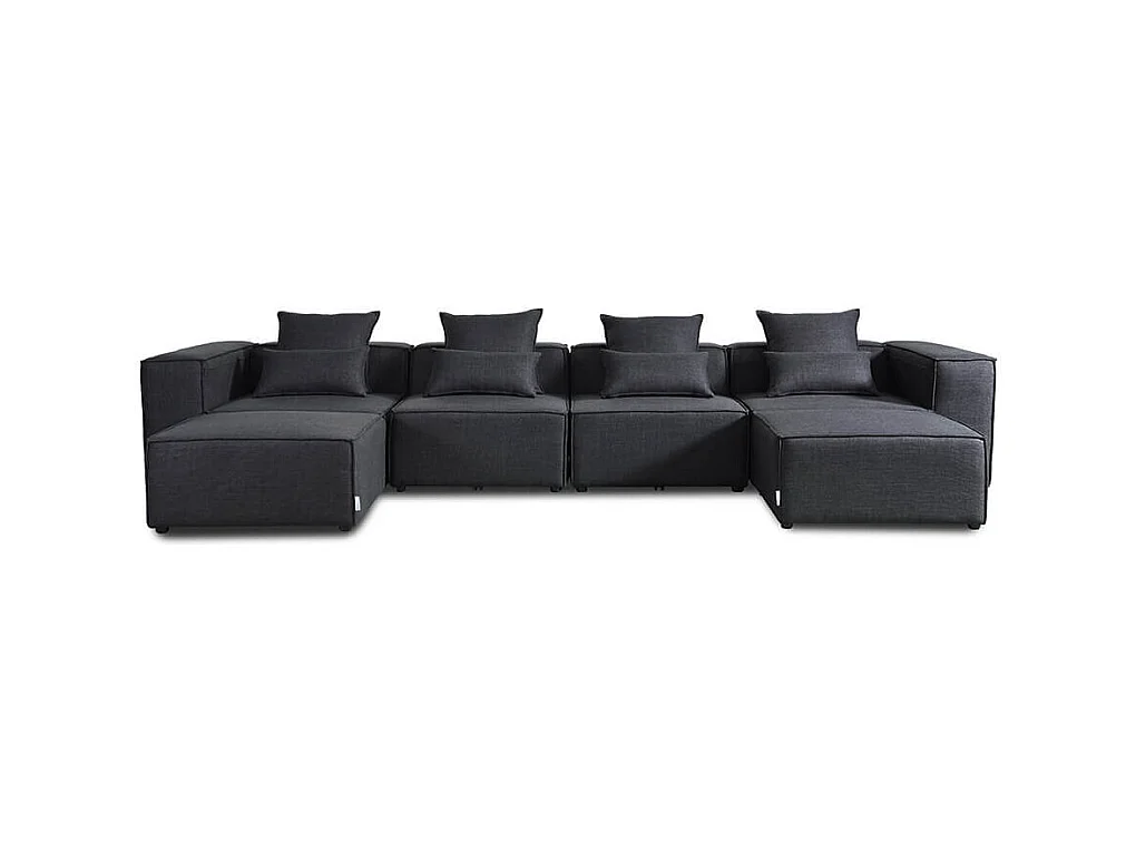 Home Deluxe Canapé modulable VERONA Anthracite XXL