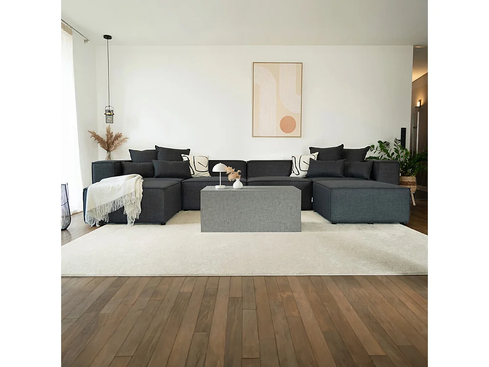 Home Deluxe Canapé modulable VERONA Anthracite XXL