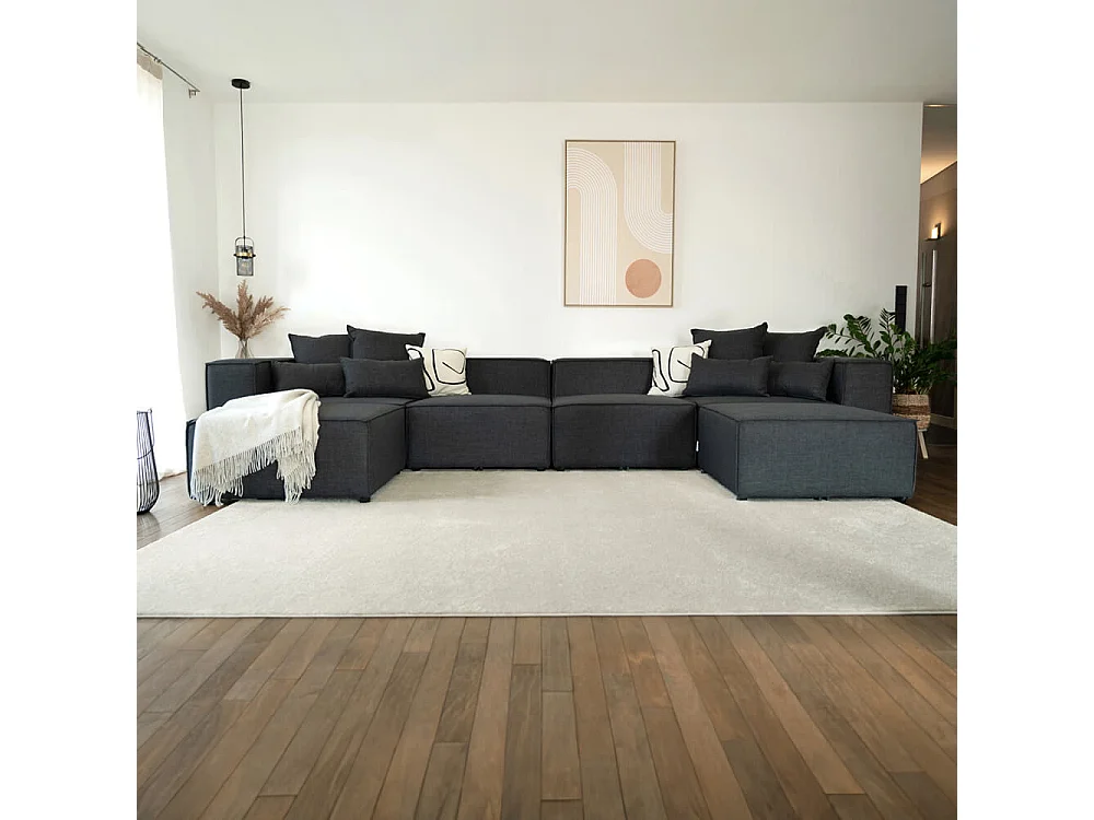 Home Deluxe Canapé modulable VERONA Anthracite XXL