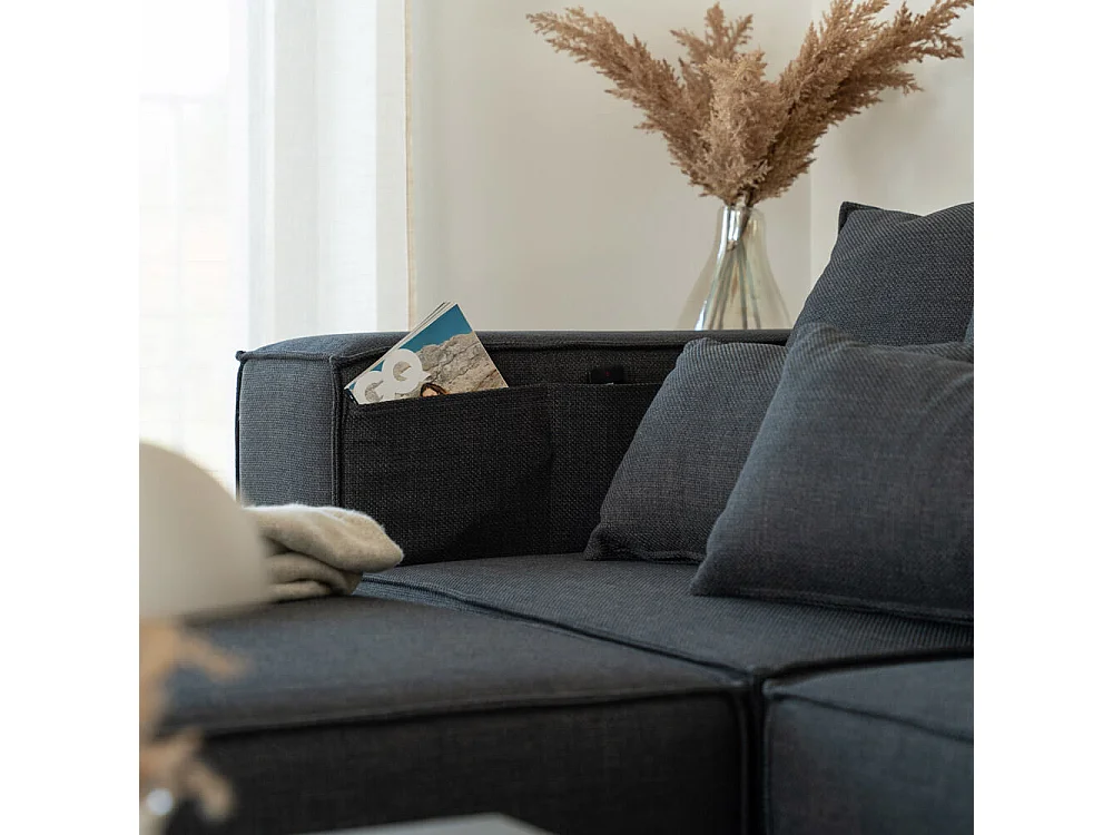 Home Deluxe Canapé modulable VERONA Anthracite XXL