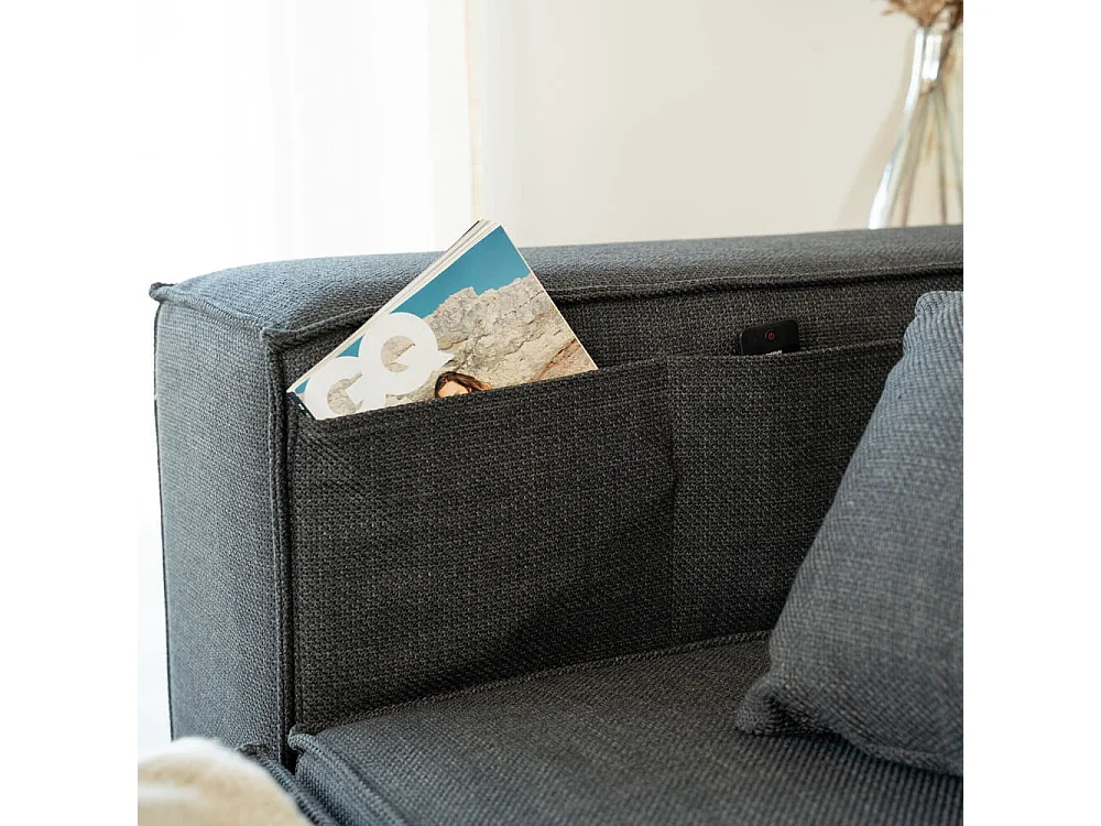Home Deluxe Canapé modulable VERONA Anthracite XXL