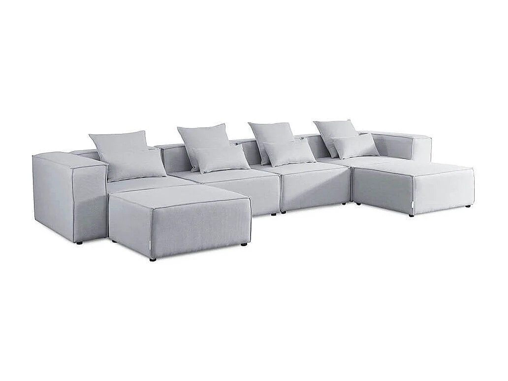 Home Deluxe Canapé VERONA gris clair XXL