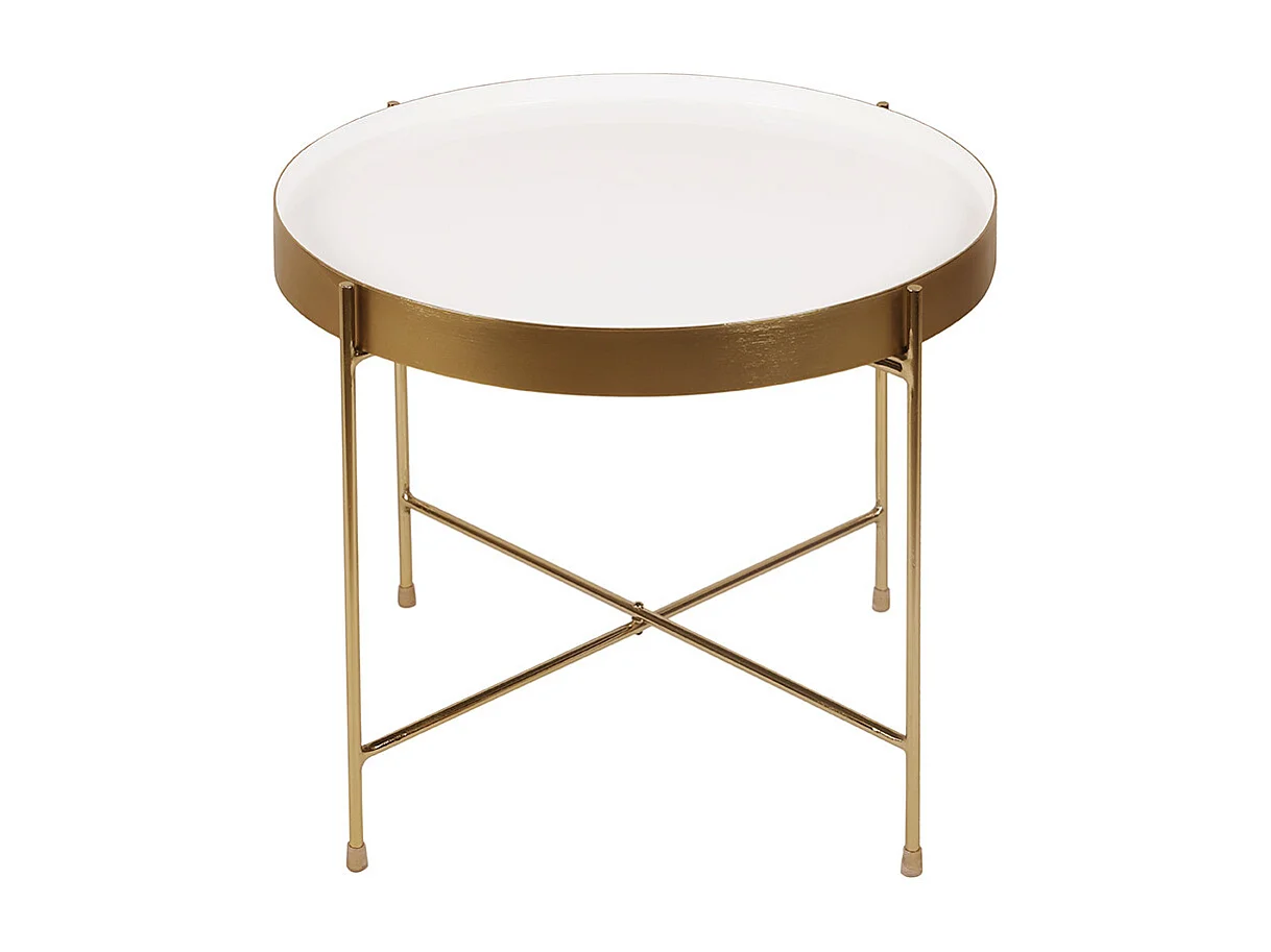 Mesa de centro con tablero reversible azul petróleo y blanco SATEEN