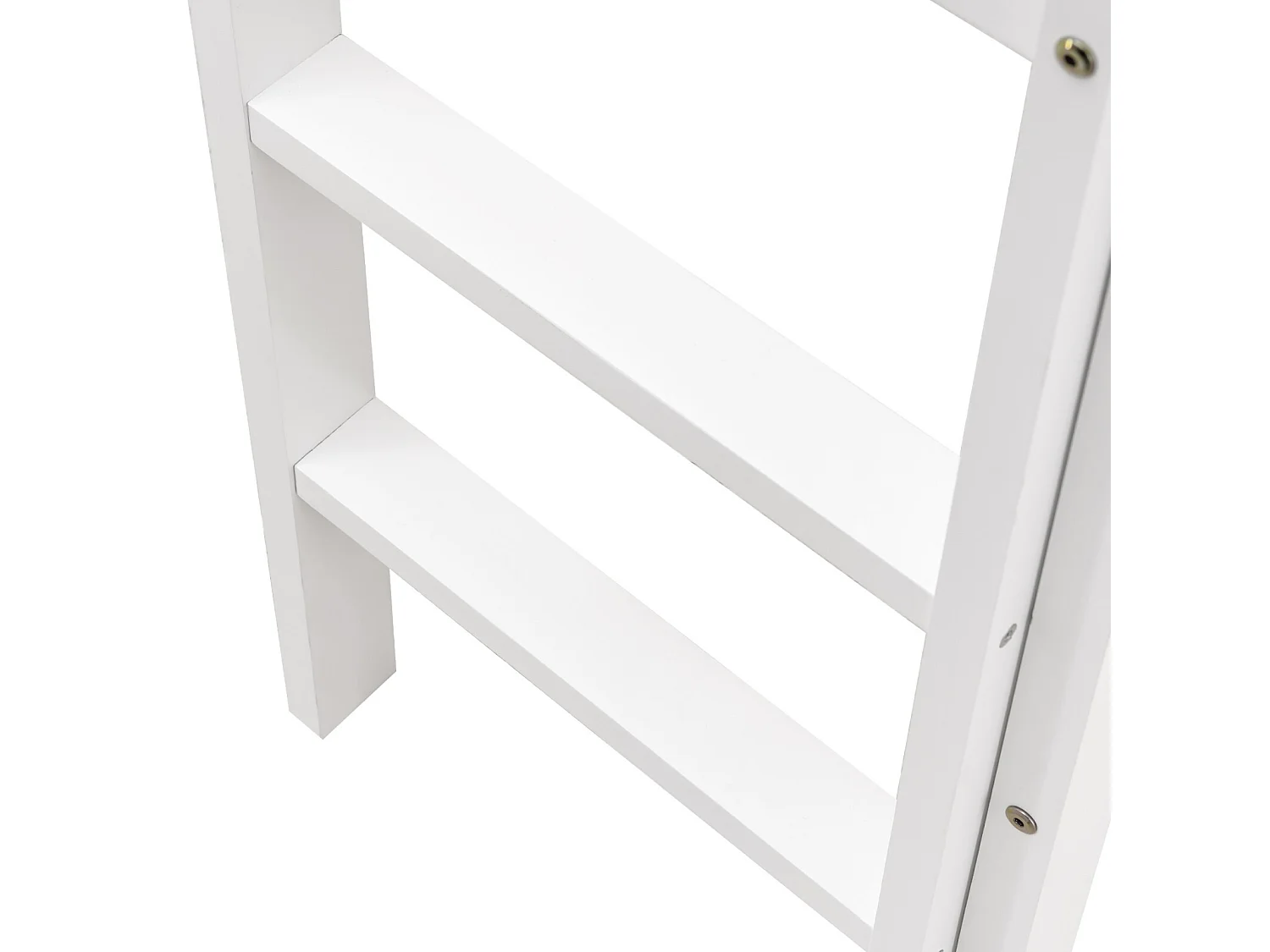 Lit mi-hauteur scandinave pour enfant, avec deux planches graffitistes, 3 escaliers, 90x200cm