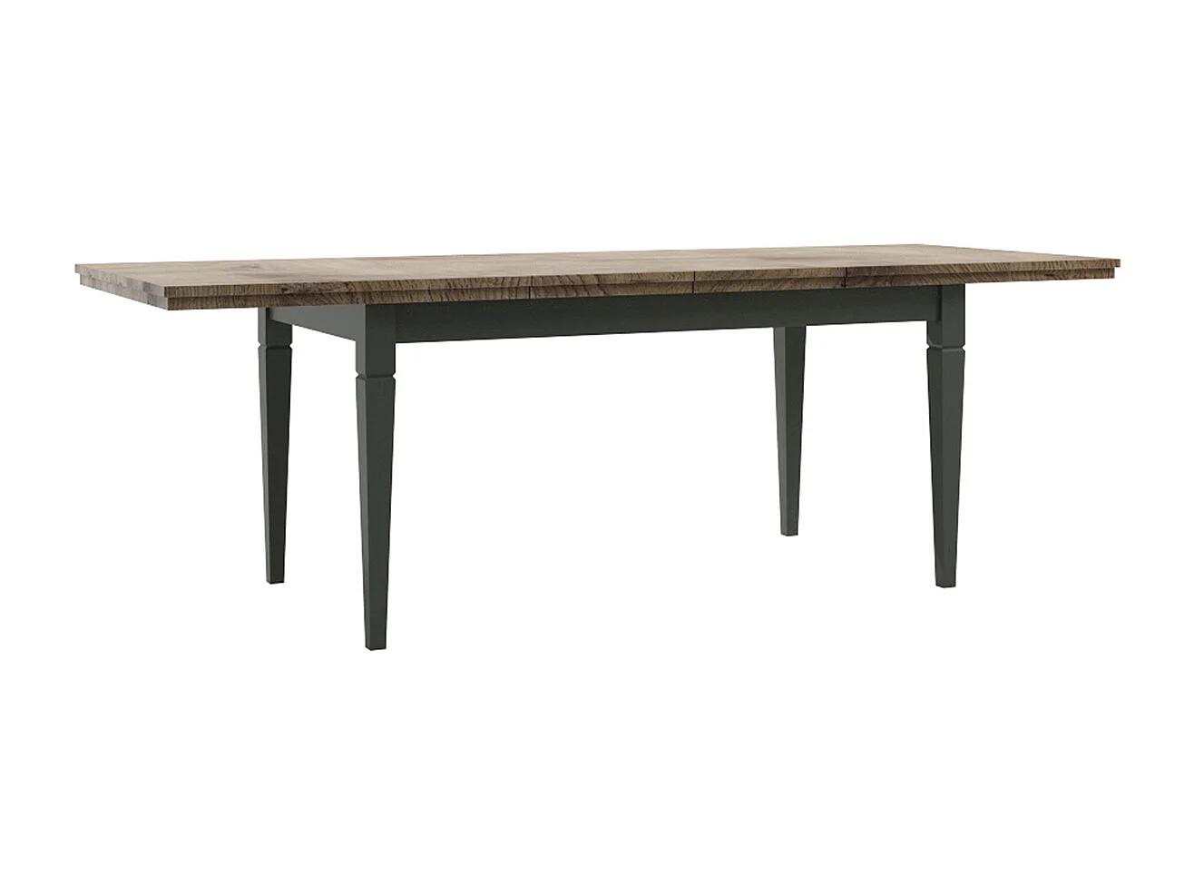 Table à manger extensible 6 à 8 places Martin Vert et Bois