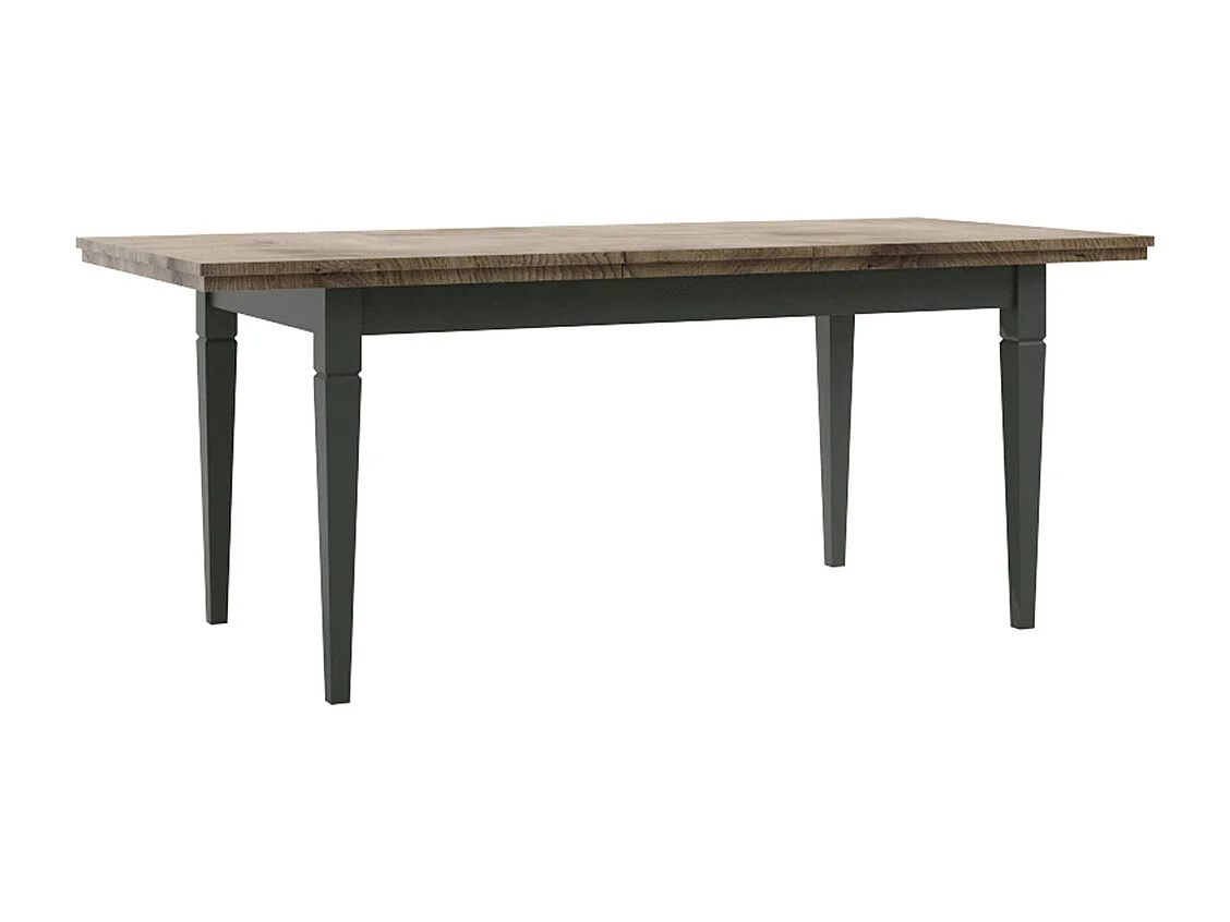 Table à manger extensible 6 à 8 places Martin Vert et Bois