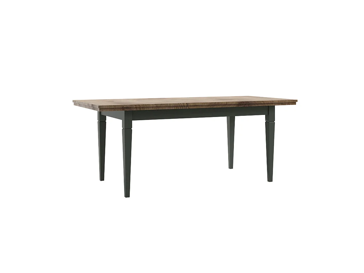 Table à manger extensible 6 à 8 places Martin Vert et Bois