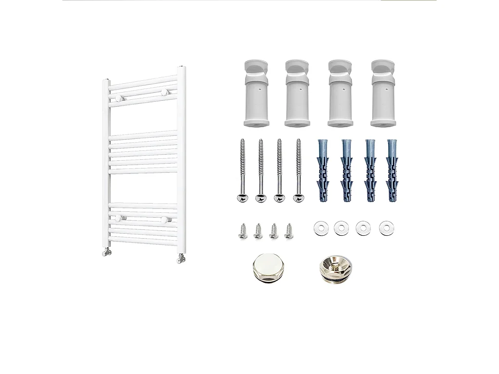 AICAIT Radiatore termoarredo scaldasalviette da bagno bianco 800x600mm interasse 55