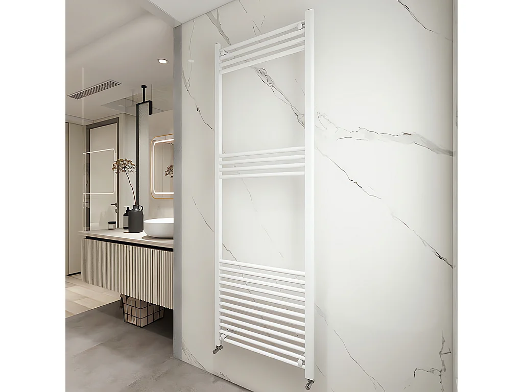 Porta asciugamani radiatore 1720x600mm riscaldamento ad acqua Watt 619.85 bianco