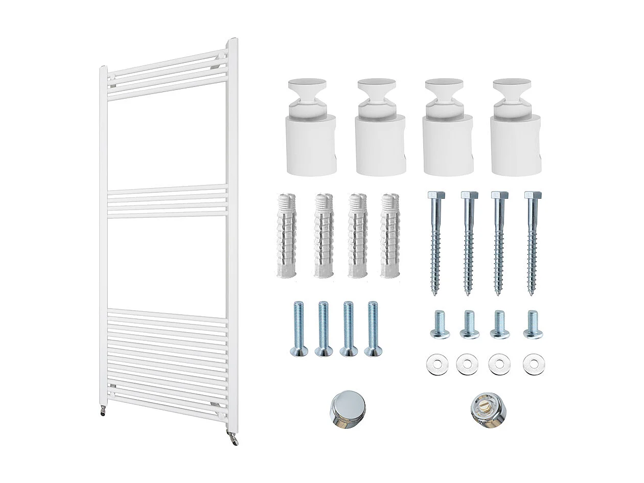 Termoarredo bagno scaldasalviette 1720x600mm interasse 55 bianco