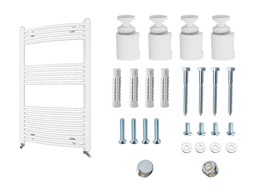 Termoarredo bagno scaldasalviette 1100x550mm interasse 50 bianco