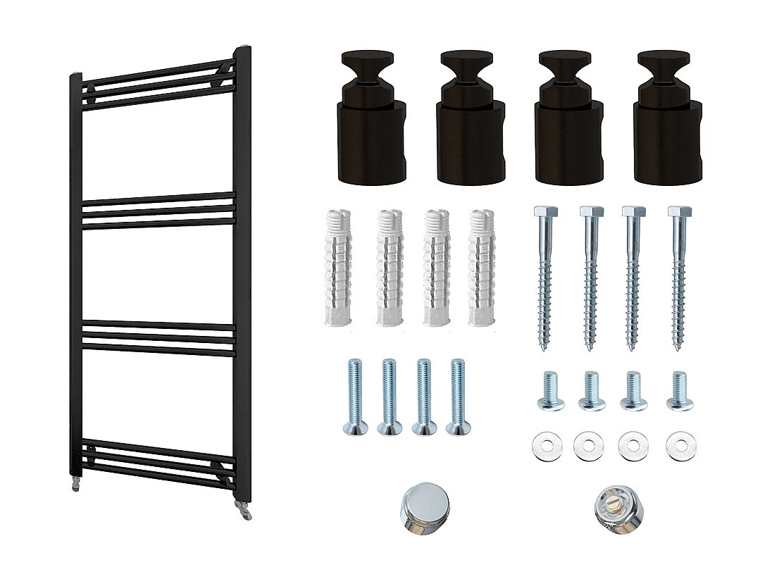 Porta asciugamani radiatore 1380x500mm riscaldamento ad acqua Watt 373.96 nero