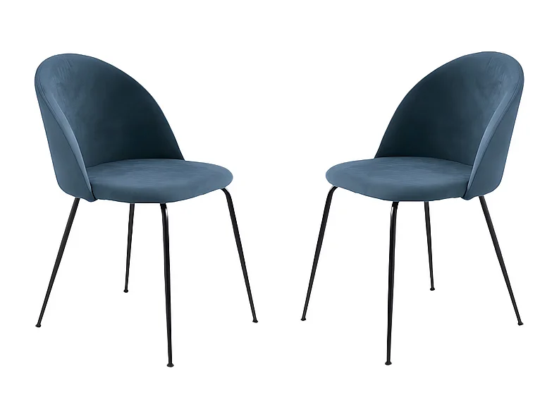 Conjunto de 4 cadeiras em tecido moderno "Príncipe" com estofamento cm 50x52 81h