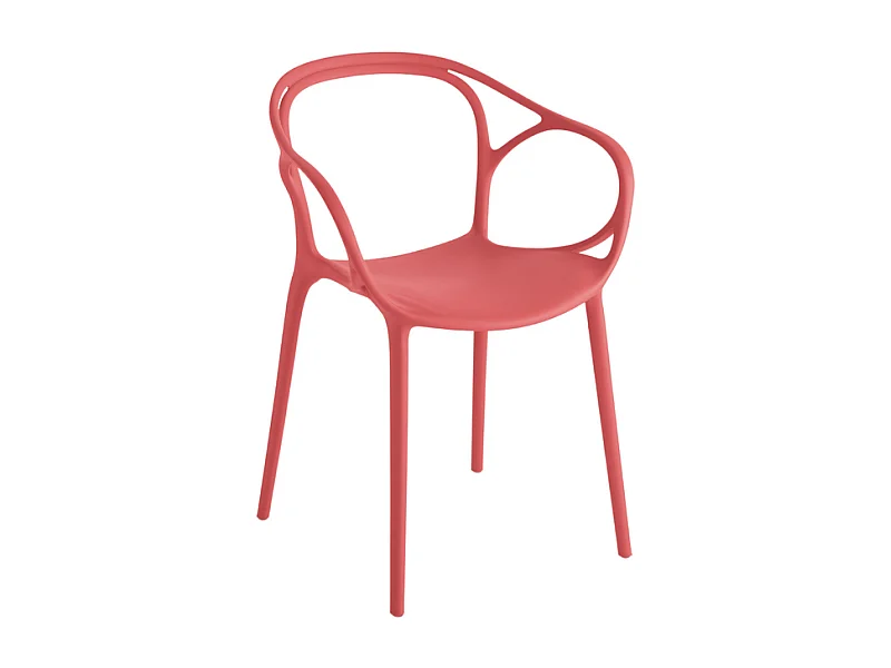 Conjunto de 2 cadeiras modernas "Mistral" para jantar em polipropileno versátil cm 57x55 80h