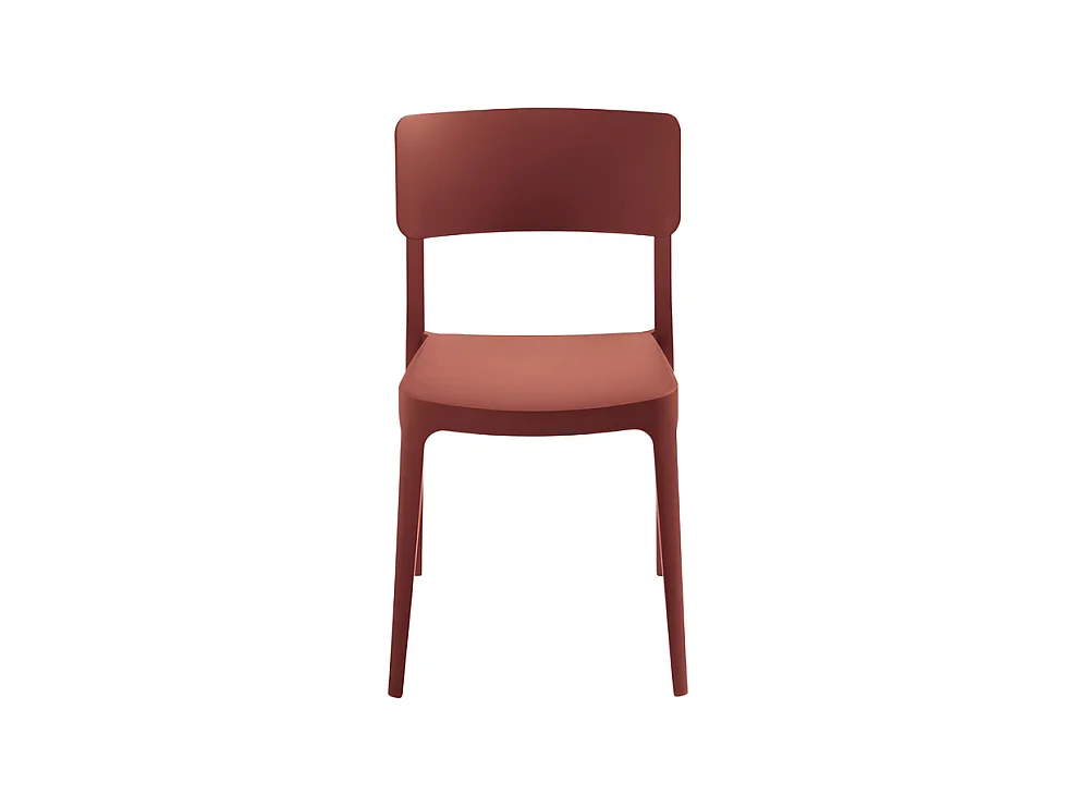 Lot de 4 chaises rouges empilables "Maribela" en polypropylène cm 50x51 81h
