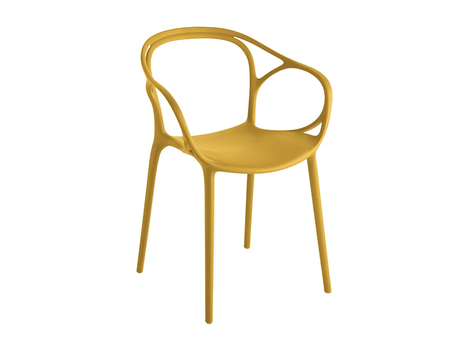 Set von 2 Stühlen "Mistral" aus Polypropylen, modern und vielseitig, 57x55 cm 80h