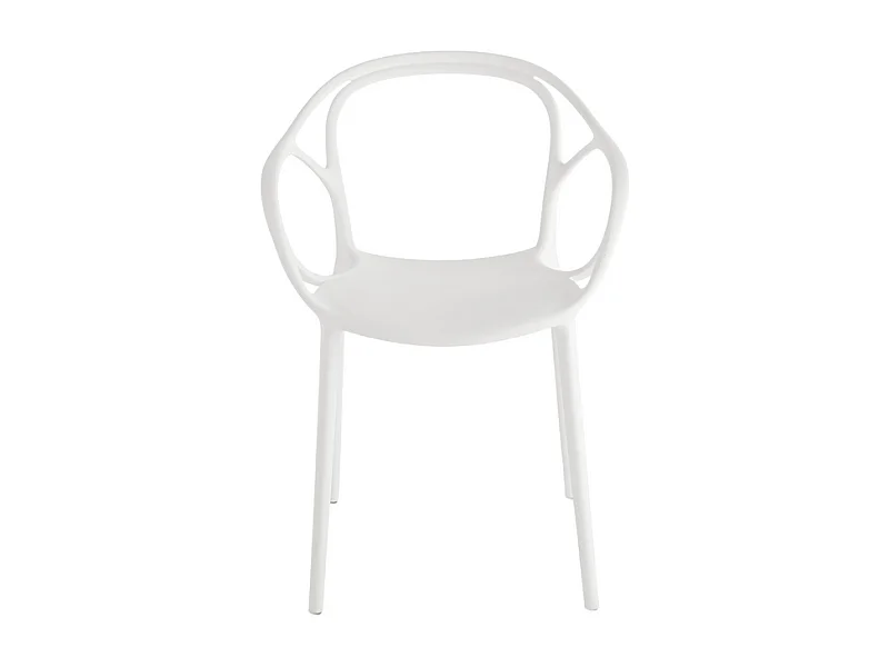 Conjunto de 2 cadeiras de jantar branco moderno "Mistral" polipropileno versátil cm 57x55 80h