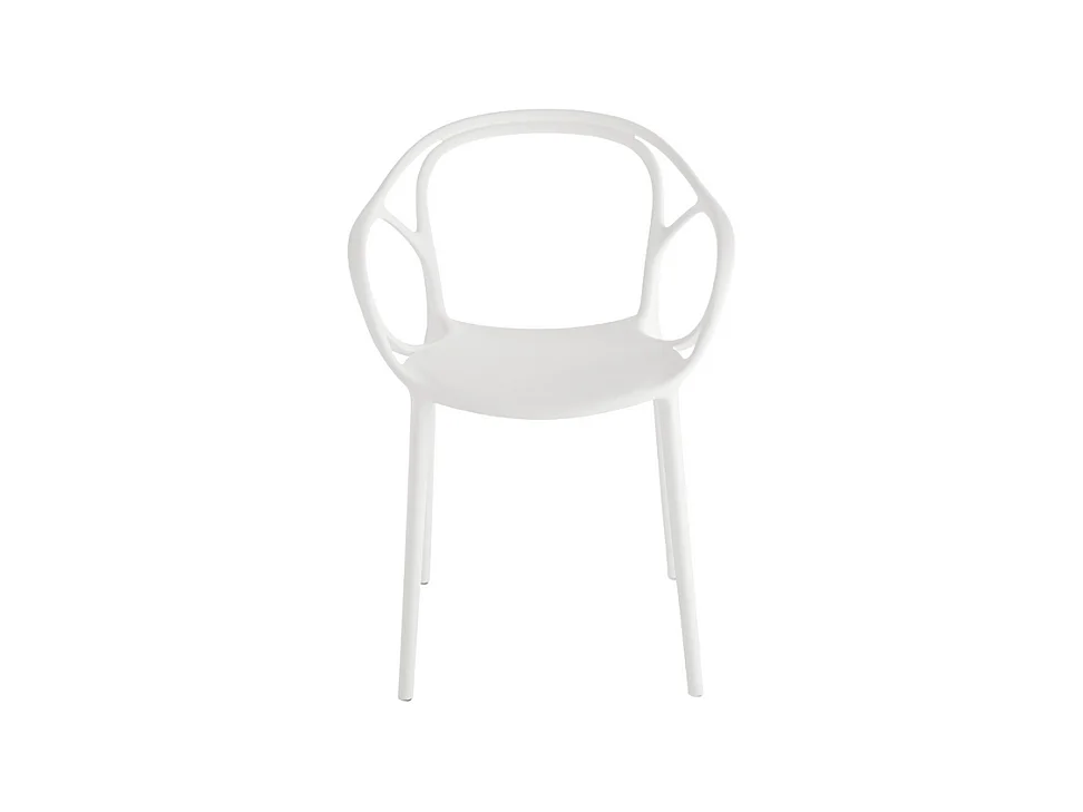 Set de 2 chaises blanches modernes "Mistral" polyvalentes cm 57x55 80h