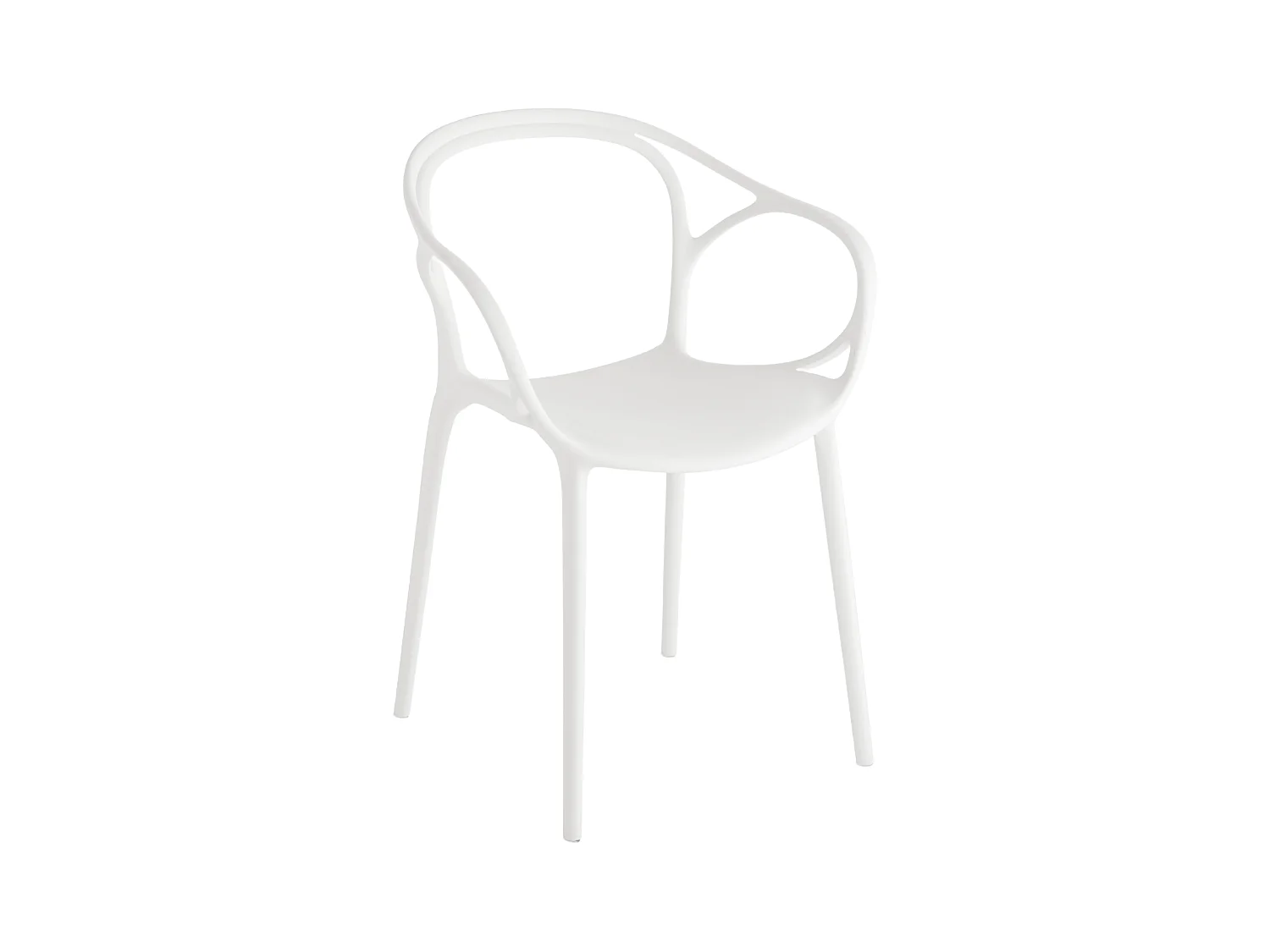 Conjunto de 2 cadeiras de jantar branco moderno "Mistral" polipropileno versátil cm 57x55 80h