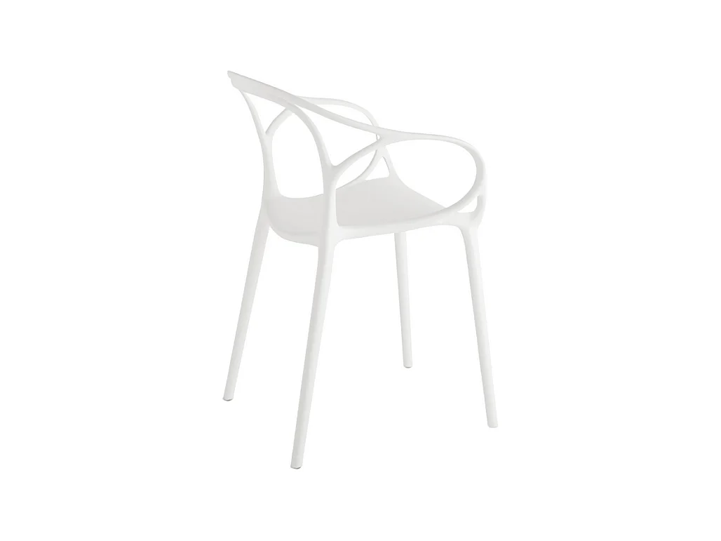 Conjunto de 2 cadeiras de jantar branco moderno "Mistral" polipropileno versátil cm 57x55 80h
