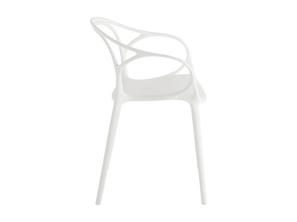 Set di 2 sedie bianche moderne "Mistral" da pranzo in polipropilene versatili cm 57x55 80h