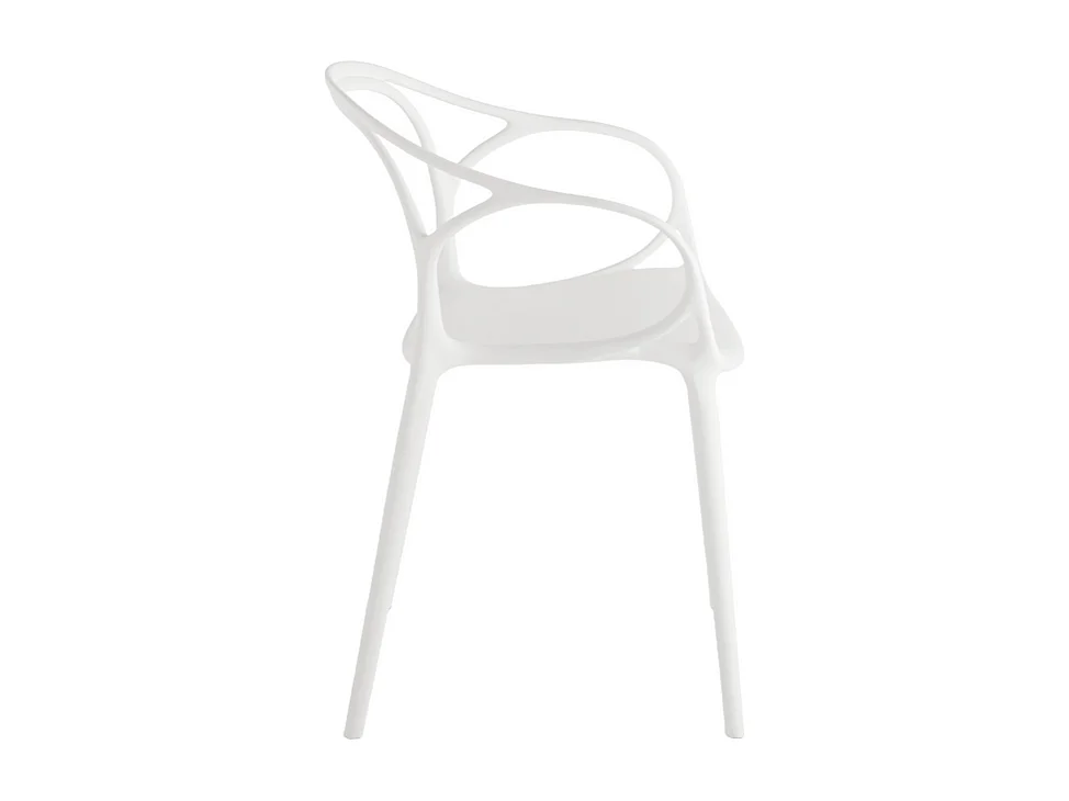 Set von 2 modernen weißen Esszimmerstühlen "Mistral" aus vielseitigem Polypropylen cm 57x55 80h