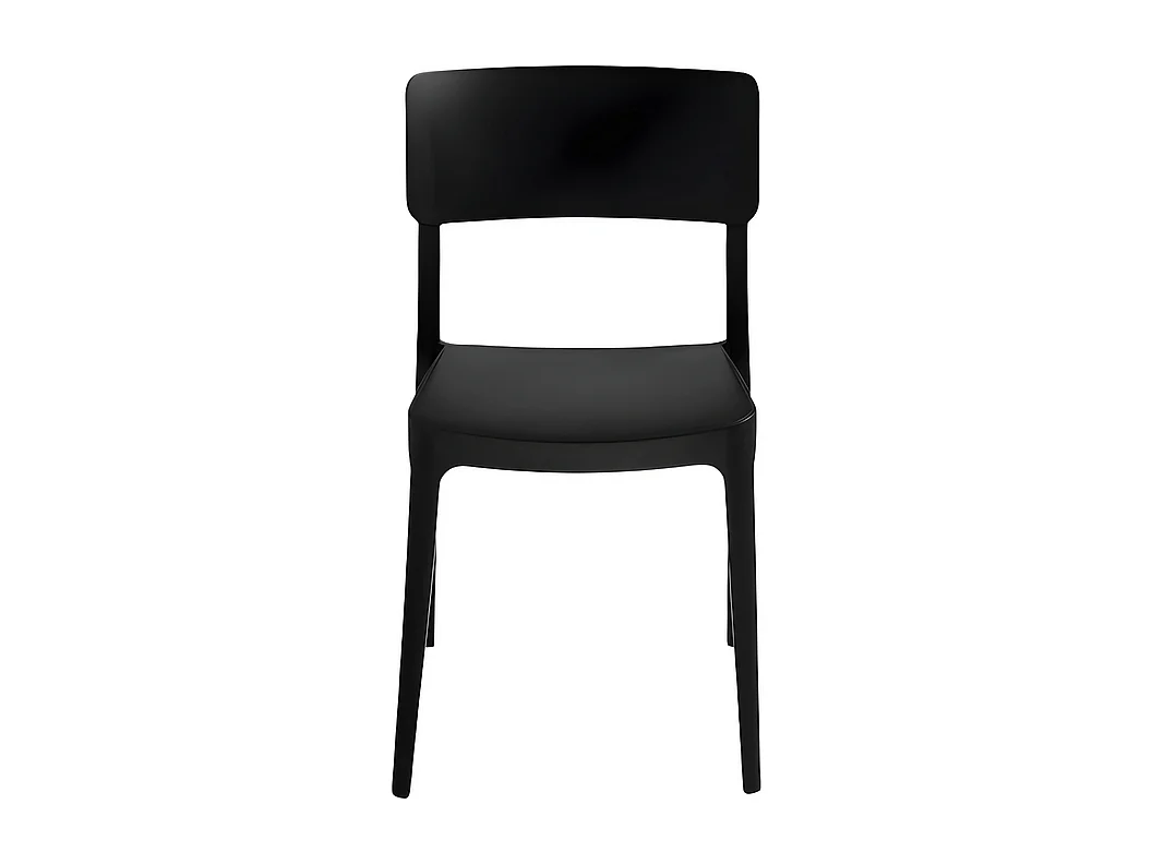 Satz von 4 schwarzen Stühlen stapelbar "Maribela" aus Polypropylen cm 50x51 81h