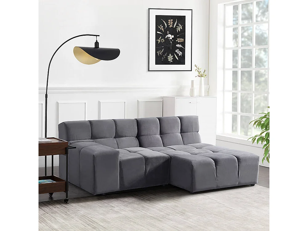 Home Deluxe Canapé modulable ORLENA - L droite Anthracite